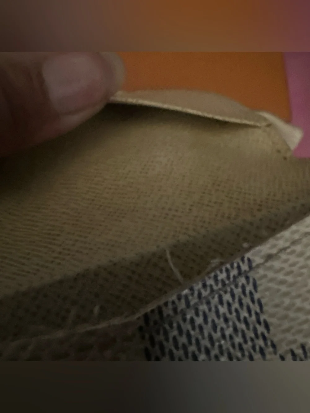Louis Vuitton Damier Azur Checkered Wallet in Cream and Light Gray
